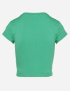 metrofive Tricou Verde Ajustat Cropped cu Imprimeu în Față Yaloena