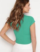 metro five Tricou Verde cu croială scurtă ajustată cu imprimeu Ebira