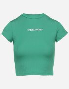 metro five Tricou Verde cu croială scurtă ajustată cu imprimeu Ebira