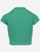 metro five Tricou Verde cu croială scurtă ajustată cu imprimeu Ebira