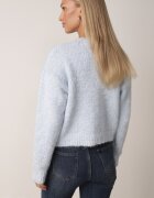 metrofive Cardigan cu adaos de lână decorat cu flori 3D cu fir metalic Kaye Albastru