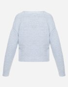 metrofive Cardigan cu adaos de lână decorat cu flori 3D cu fir metalic Kaye Albastru