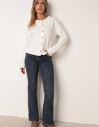 metrofive Cardigan oversize decorat cu paiete cu adaos de lână Arawen Alb