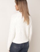 metrofive Cardigan oversize decorat cu paiete cu adaos de lână Arawen Alb