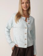 metrofive Cardigan oversize decorat cu paiete cu adaos de lână Arawen Albastru deschis