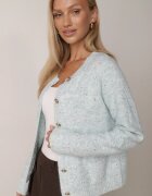 metrofive Cardigan oversize decorat cu paiete cu adaos de lână Arawen Albastru deschis
