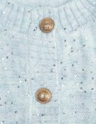 metrofive Cardigan oversize decorat cu paiete cu adaos de lână Arawen Albastru deschis