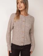 metrofive Cardigan oversize decorat cu paiete cu adaos de lână Arawen Bej închis