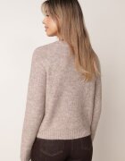 metrofive Cardigan oversize decorat cu paiete cu adaos de lână Arawen Bej închis