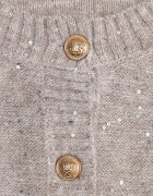 metrofive Cardigan oversize decorat cu paiete cu adaos de lână Arawen Bej închis