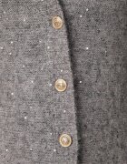 metrofive Cardigan oversize decorat cu paiete cu adaos de lână Arawen Gri
