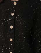 metrofive Cardigan oversize decorat cu paiete cu adaos de lână Arawen Negru