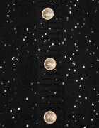 metrofive Cardigan oversize decorat cu paiete cu adaos de lână Arawen Negru