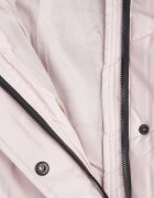 metrofive Geacă matlasată de iarnă cu glugă cu blăniță și curea cu închidere metalică Baishiki Roz