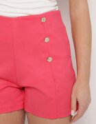 metrofive Pantaloni scurți fucsia din bumbac cu talie înaltă și nasturi decorativi Sepirene