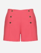 metrofive Pantaloni scurți fucsia din bumbac cu talie înaltă și nasturi decorativi Sepirene