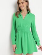 metrofive Rochie Verde deschis Mini Evazată cu Guler Sikelia