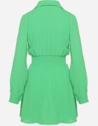 metrofive Rochie Verde deschis Mini Evazată cu Guler Sikelia