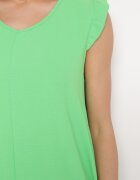 metrofive Rochie verde deschis tip trapez midi cu volan fără mâneci Neoliana
