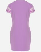 metrofive Rochie Violet Mulată cu mânecă din dantelă Cidariana