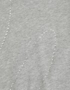 metrofive T-shirt din bumbac decorat cu cyrkonii Monomene Gri