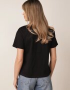 metrofive T-shirt din bumbac decorat cu cyrkonii Monomene Negru