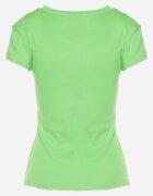 metrofive Tricou cu mânecă scurtă verde deschis din bumbac cu capse la decolteu Fiasta