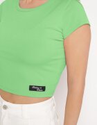 metrofive Tricou Verde cu Mânecă Scurtă din Tricot Striaț Nuvolia