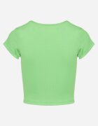 metrofive Tricou Verde cu Mânecă Scurtă din Tricot Striaț Nuvolia