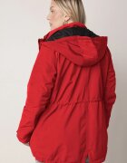 mhm Geacă de tranziție reversibilă stil parka roșu-negru cu matlasare pe interior Zidelle