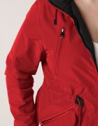 mhm Geacă de tranziție reversibilă stil parka roșu-negru cu matlasare pe interior Zidelle