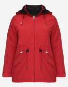 mhm Geacă de tranziție reversibilă stil parka roșu-negru cu matlasare pe interior Zidelle