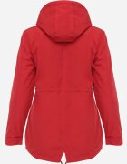 mhm Geacă de tranziție reversibilă stil parka roșu-negru cu matlasare pe interior Zidelle