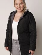 mhm Geacă Gri-Neagră De Tranziție Reversibilă Tip Parka cu Matlasare în Interior Zidelle