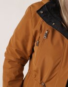 mhm Jachetă Parka Reversibilă Matlasată de tranziție cu glugă Maro-Neagră Tidare