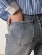 milas91 Blugi Albaștri cu croi Mom Fit cu talie înaltă Borselia