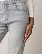 milas91 Blugi Albastru deschis cu Croială Largă cu Talie Înaltă Lanarion
