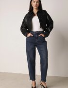 milas91 Blugi Bleumarin Mom Fit cu Viscoză și Talie Înaltă Errelia