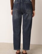 milas91 Blugi Mom Fit Casual cu bumbac și elastic în talie Meusa Bleumarin