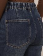 milas91 Blugi Mom Fit Casual cu bumbac și elastic în talie Meusa Bleumarin