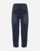 milas91 Blugi Mom Fit Casual cu bumbac și elastic în talie Meusa Bleumarin