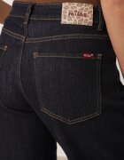 milas91 Blugi Mom Fit cu talie înaltă cu bumbac Berinna Bleumarin