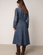 milas91 Blugi Rochie cu bumbac și cusături decorative Juni Albastră