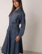 milas91 Blugi Rochie cu bumbac și cusături decorative Juni Albastră