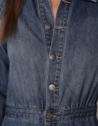 milas91 Blugi Rochie cu bumbac și cusături decorative Juni Albastră
