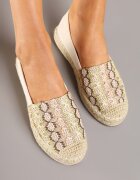 milas91 Espadrile Bej închis cu șnur împletit și model geometric Sdivira