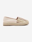 milas91 Espadrile Bej închis cu șnur împletit și model geometric Sdivira