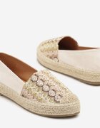 milas91 Espadrile Bej închis cu șnur împletit și model geometric Sdivira