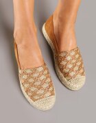 milas91 Espadrile Maro deschis cu șnur împletit și model geometric Sdivira