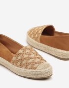 milas91 Espadrile Maro deschis cu șnur împletit și model geometric Sdivira